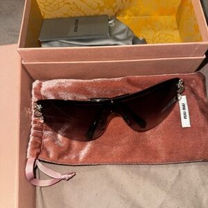 Miu Miu Dark Brown Sunglasses